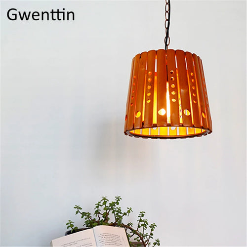 Bamboo pendant light for Asian-inspired home decor - vue 6 sur 7