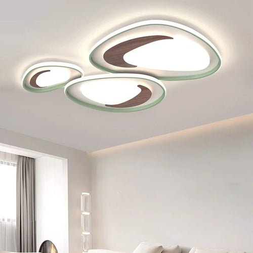 Ultra-slim French mango wood ceiling light with full eye protection - vue 2 sur 14