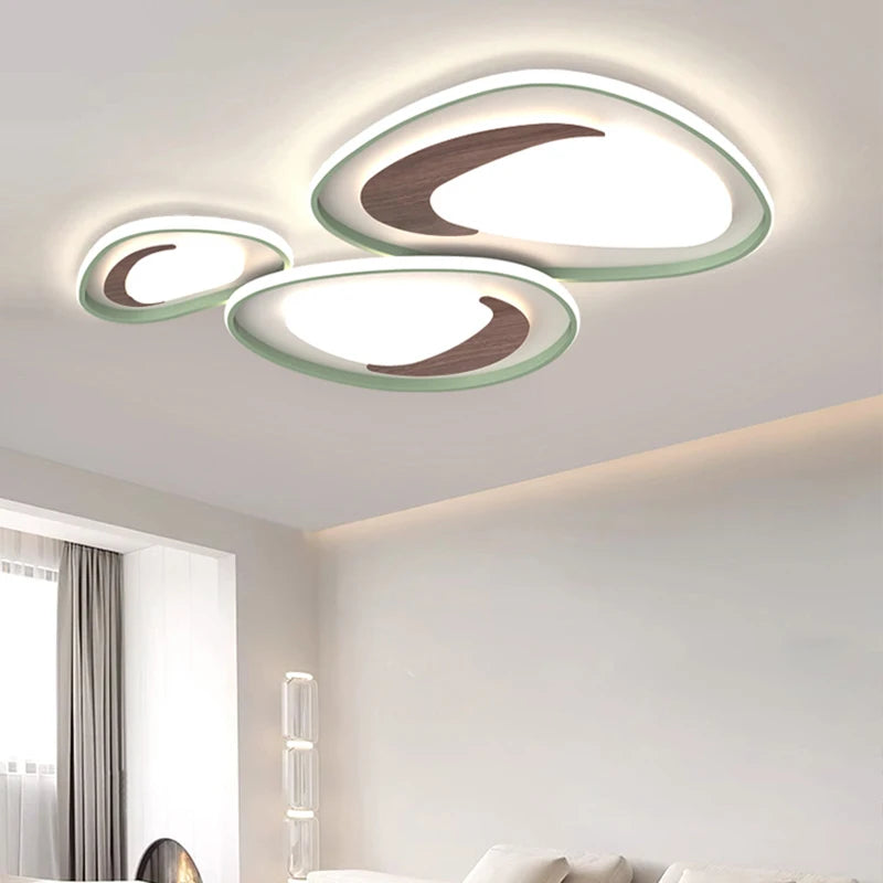 Ultra-slim French mango wood ceiling light with full eye protection