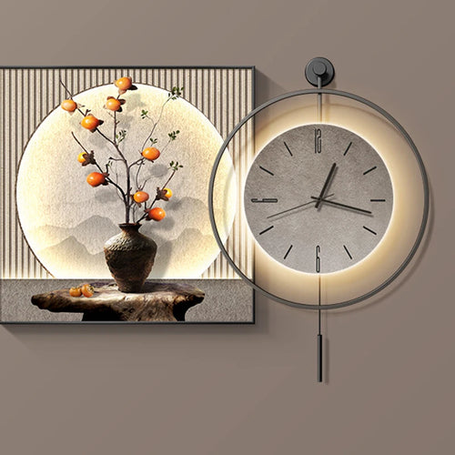 large size wall clock classic design modern metal - vue 6 sur 11