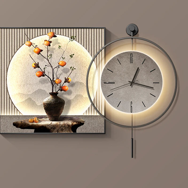 large size wall clock classic design modern metal - vue 5 sur 11