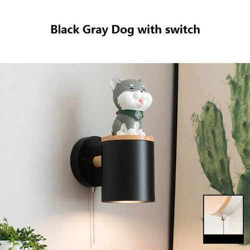 Nordic wall light with switch in iron and resin - vue 13 sur 16