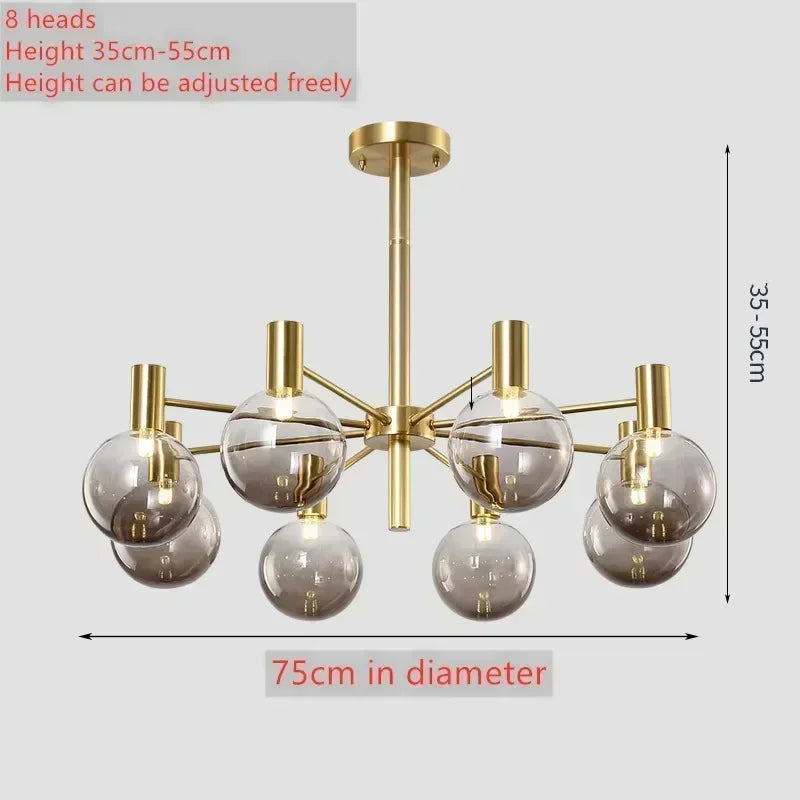 Nordic minimalist glass pendant light for modern decor - vue 14 sur 14
