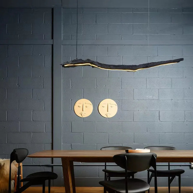 Nordic wabi-sabi LED chandelier for restaurant and cafe