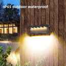 Set of 2 outdoor solar lights with smart sensor for exterior