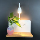 Modern 360° rotatable wireless USB LED wall light with switch for bedside and night use