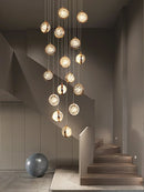 Nordic design rotating crystal chandelier for indoor lighting