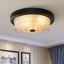 Creative american style LED ceiling light with frosted glass shade