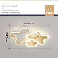 Modern LED ceiling light with starry effect for a warm and romantic atmosphere