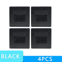 =(K)= 4Pcs Led Stair Light PIR Sensor Wall Light 110V 220V Recessed Footlight Corridor Step Lamp Motion Wall Home Lighting