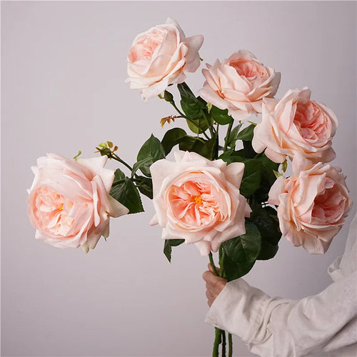 Artificial pink rose bouquet for decoration and events - vue 5 sur 14