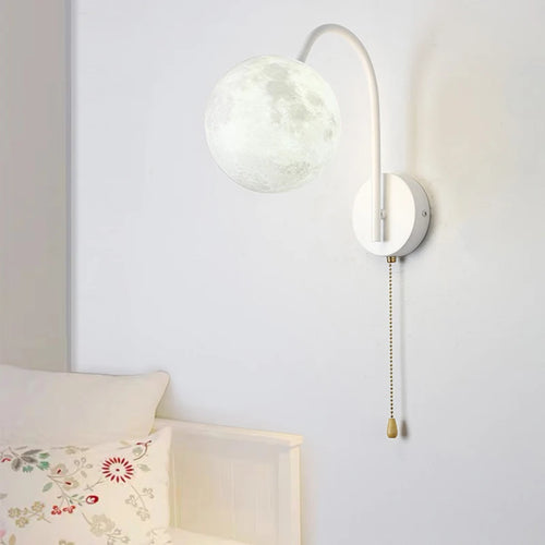 Nordic wooden wall light with cord switch cotton design - vue 4 sur 14