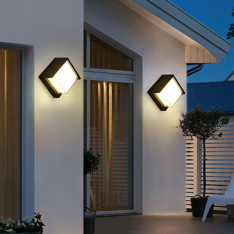 modern waterproof outdoor wall light for garden and balcony - vue 3 sur 12