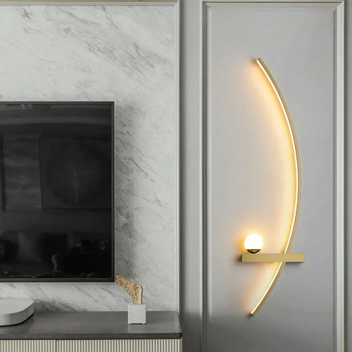 Nordic striped LED wall light - vue 7 sur 18