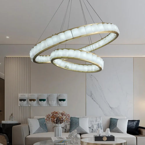 Spanish natural marble luxury chandelier for hotel - vue 3 sur 15