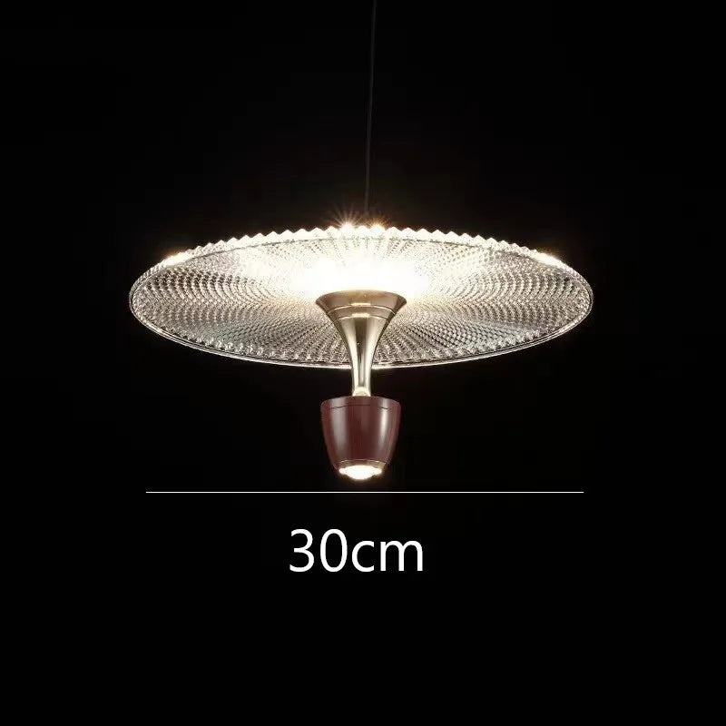 Modern minimalist water grain glass pendant light