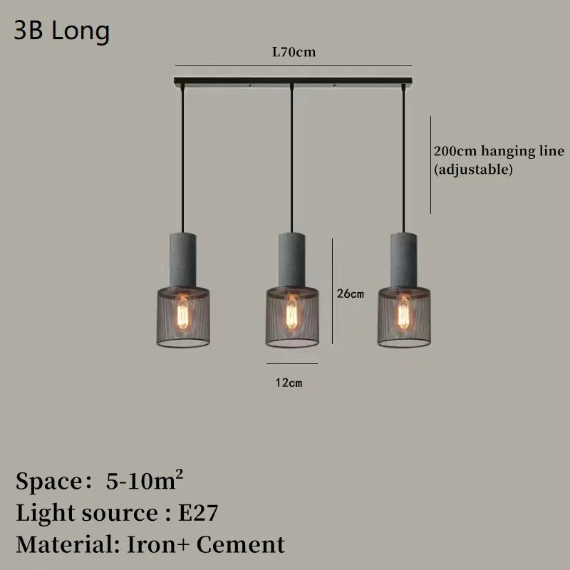 Concrete and iron pendant light - vue 24 sur 29