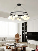 Circular glass designer pendant light for modern interiors