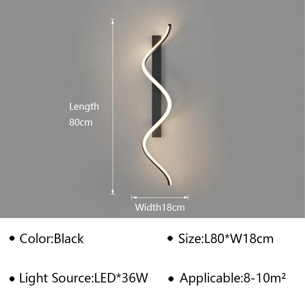 Modern LED wall light for contemporary interior decor - vue 11 sur 15
