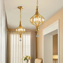 retro crystal pendant light for elegant interior decoration