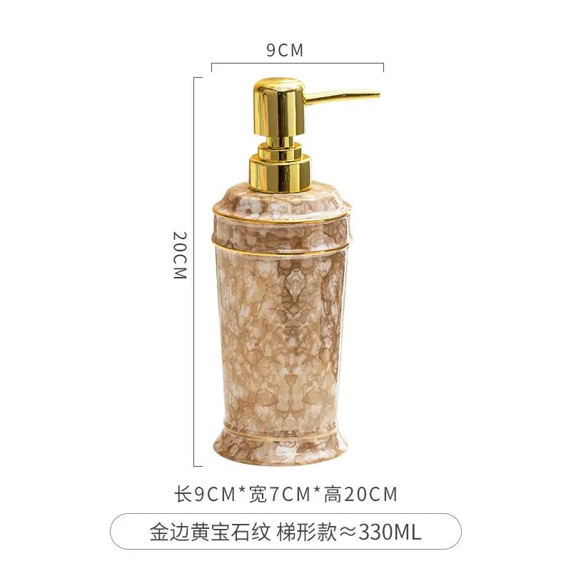 ceramic soap dispenser for shower gel and disinfectant