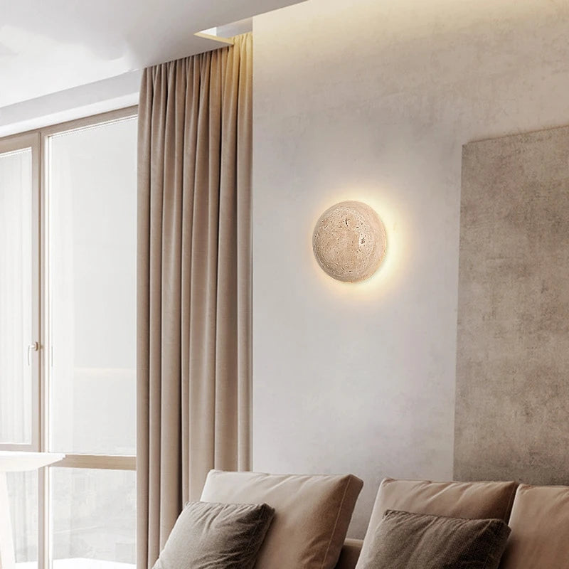 Modern limestone wall light for bright interior decoration