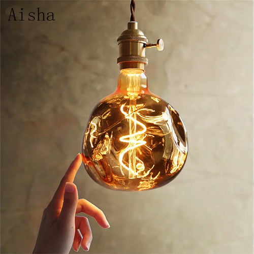 Retro glass pendant light for artistic decor and display - vue 4 sur 17