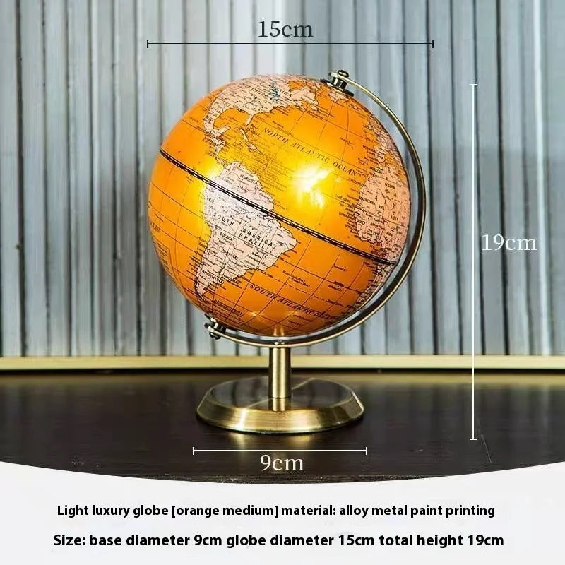 retro globe map for educational and geographic decoration - vue 5 sur 9