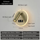 Modern wall light with USB ports and adjustable reading lamps