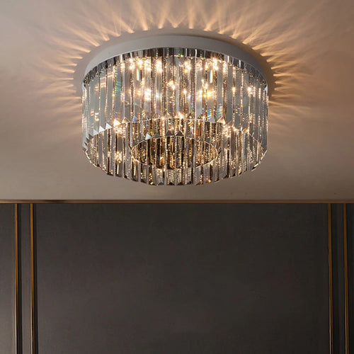 High-end designer crystal ceiling light for elegant interiors - vue 5 sur 9