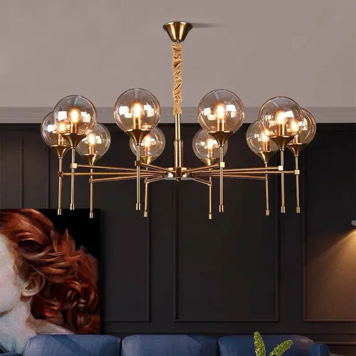 Modern nordic chandelier with elegant design for ambient lighting - vue 3 sur 15