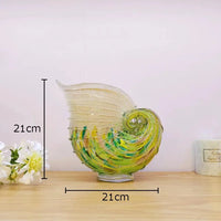 conch glass vase for modern and hydroponic decoration