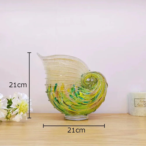 conch glass vase for modern and hydroponic decoration