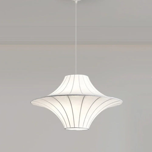 Wabi sabi design silk pendant light for interior decor - vue 5 sur 8