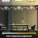 Decorative S-shaped aluminium LED pendant light