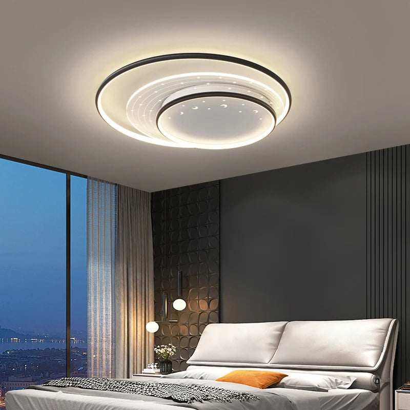 Modern romantic star recessed LED ceiling light for children