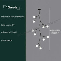 Modern glass chandelier for elegant nordic interiors