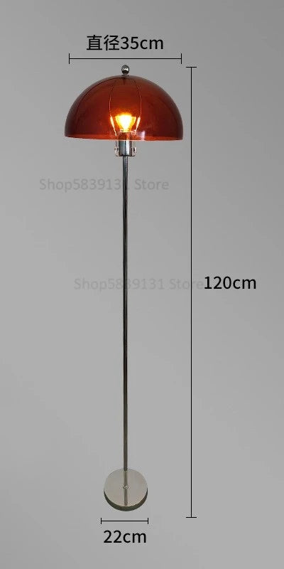 Retro LED floor lamp in acrylic with colourful nordic lampshade - vue 18 sur 22