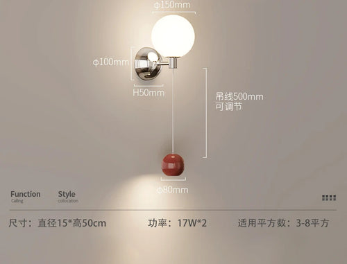 Retro medieval style LED wall light for interior decoration - vue 10 sur 9