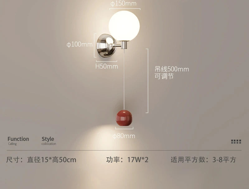 Retro medieval style LED wall light for interior decoration - vue 9 sur 9