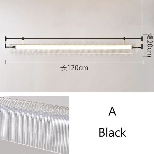 Modern Italian minimalist acrylic LED pendant light - vue 15 sur 18