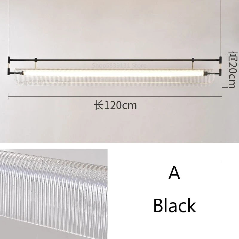 Modern Italian minimalist acrylic LED pendant light - vue 14 sur 18