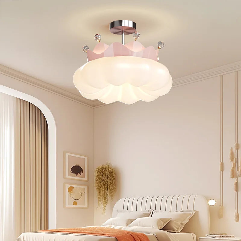 Kawaii crystal ceiling light for playful interior decor