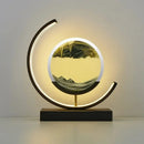 LED sand art table lamp for dynamic interior decoration