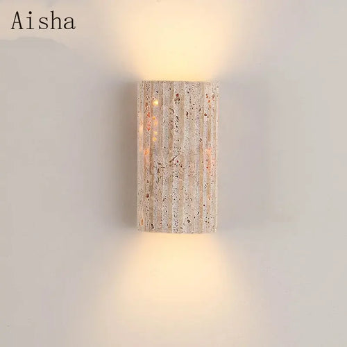 Decorative stone outdoor retro wall light - vue 2 sur 7