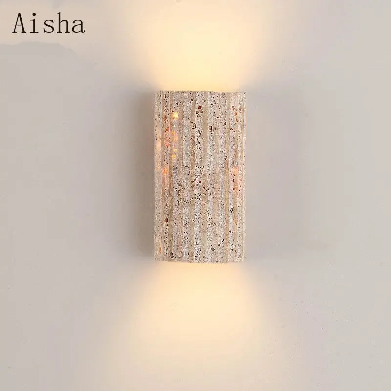 Decorative stone outdoor retro wall light