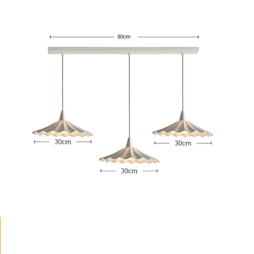 30 cm white ceramic Japanese style LED pendant light - vue 13 sur 12