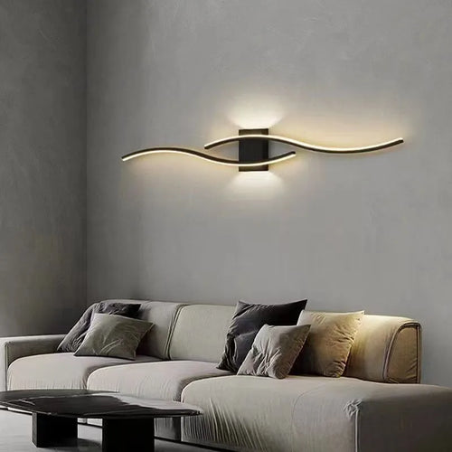 Long LED strip wall light for TV background, bedroom, living room, home interior - vue 4 sur 10