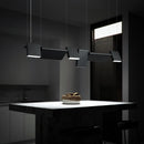Modern rotating LED chandelier for decorative interiors
