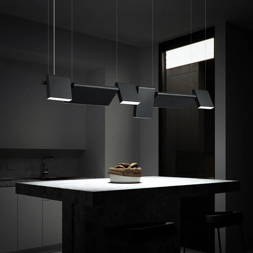 Modern rotating LED chandelier for decorative interiors